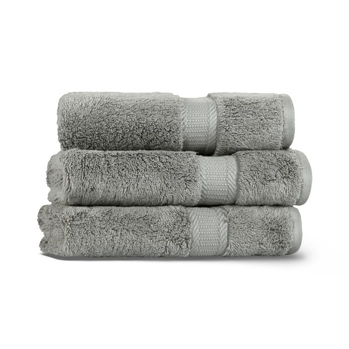 Mijölnir Fancy - Grey Toalla de Baño 550 gr/m² 65% Algodón / 35% Lyocell Suave y Absorbente Lujo para el Hogar